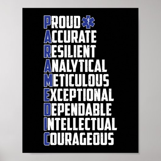 EMS緊急救急医療隊員ワードクラウド ポスター (正面)