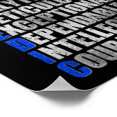 EMS緊急救急医療隊員ワードクラウド ポスター (角)