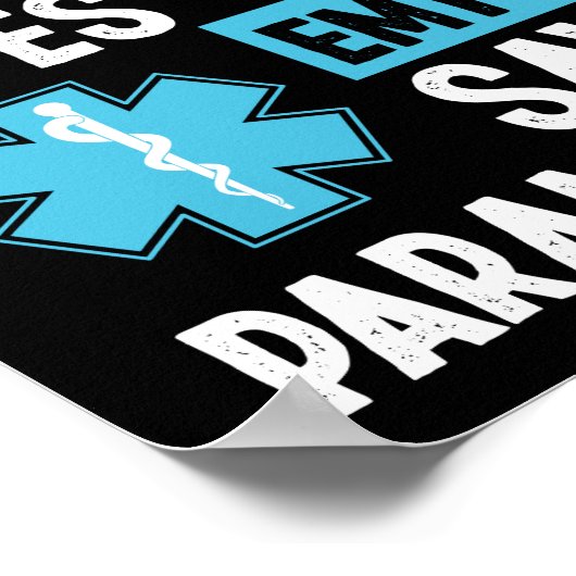 EMS緊急救急医療隊員救ライフエムツ救の ポスター (角)