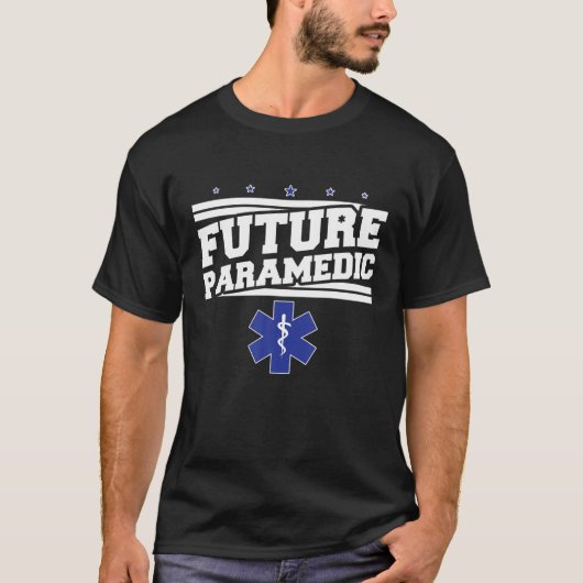 EMS緊急未来救急医療隊員学生救急車 Tシャツ (正面)