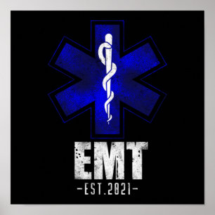 EMS緊急EMTエスト。2021年卒業 ポスター