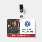 EMS |救急医療隊員作業者 バッジ (クリップ付き表面)