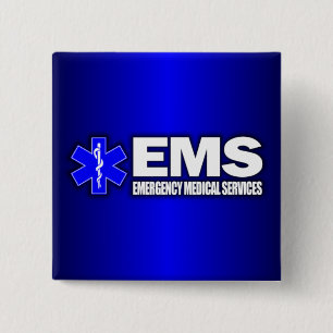 EMS -緊急の医療サービス 缶バッジ
