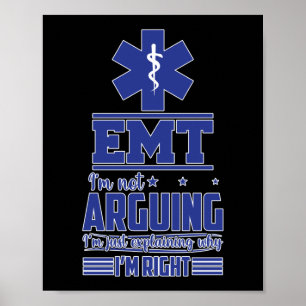 EMS Emergency EMT私は議論していない ポスター