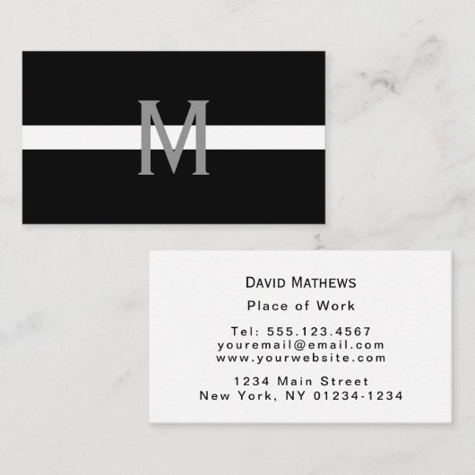 EMS EMTは陰刻モノグラムのなプロフェッショナルを薄くします 名刺 (正面/裏面)