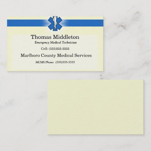 EMS/EMTカ連絡ード 名刺 (正面/裏面)