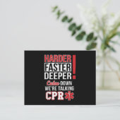EMS Harder Faster Deeper CPR EMT Medic Nurse 案内ポストカード (スタンド正面)