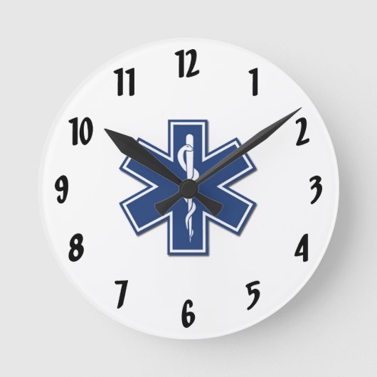 EMS Star of Life ラウンド壁時計 (正面)
