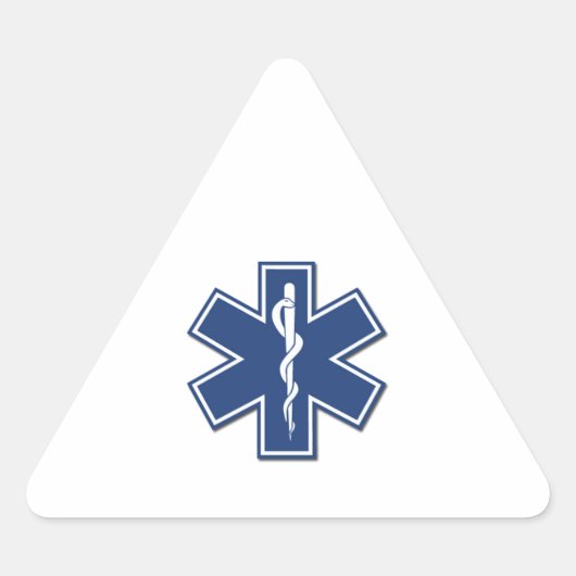 EMS Star of Life 三角形シール (正面)