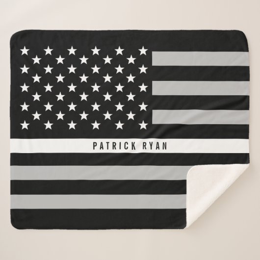 EMS Thin White Line American Flag Modogram Med.（EM シェルパブランケット (正面(横))