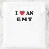 EMTが大好き 楕円形シール (バッグ)