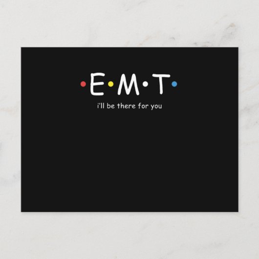 EMTが存在するEMS緊急救急医療隊員N ポストカード (正面)