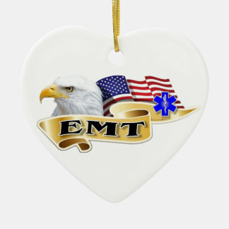 EMTのアメリカのプライドのワシの旗 セラミックオーナメント