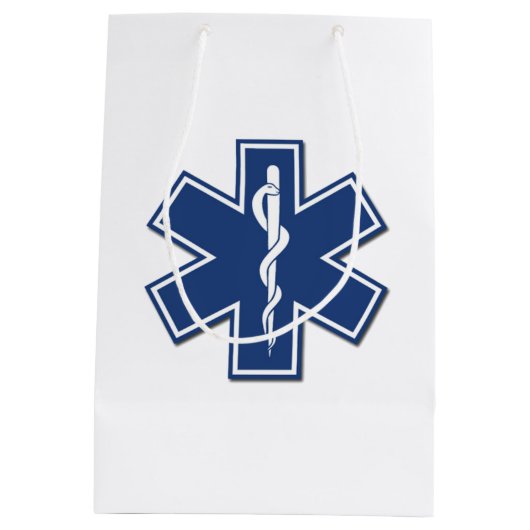 EMTのスター・オブ・ライフ   ミディアムペーパーバッグ (裏面)