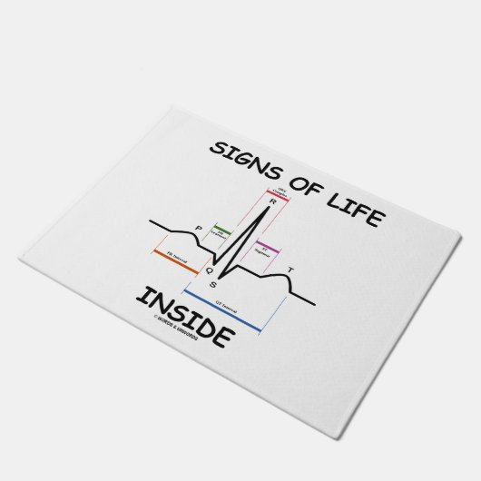 EMTの医学の心拍のユーモアの中の生命体の痕跡 ドアマット (アングル)