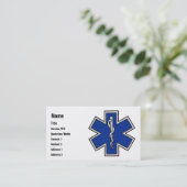 EMTの名刺のテンプレート 名刺 (スタンド正面)