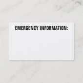 EMTの名刺のテンプレート 名刺 (裏面)