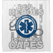 EMTの実質の英雄は岬を身に着けていません シャワーカーテン (正面)