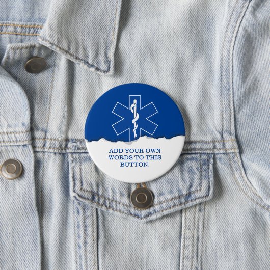 EMTの救急医療隊員の記号のカスタム 缶バッジ (インサイチュ)