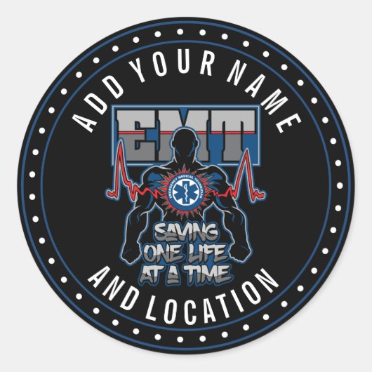 EMTの救One Live At A Time ラウンドシール (正面)