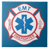 EMTの消防士の記号 タイル (正面)