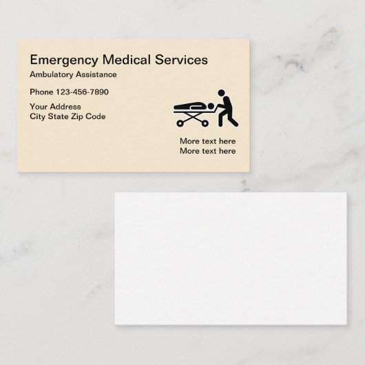 EMTの緊急の医学のテーマ 名刺 (正面/裏面)
