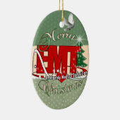 EMTの緊急の医学の技術者のクリスマス セラミックオーナメント (右)