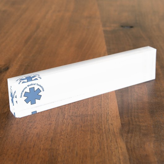 EMTの緊急の医学の技術者 デスクネームプレート (側面)