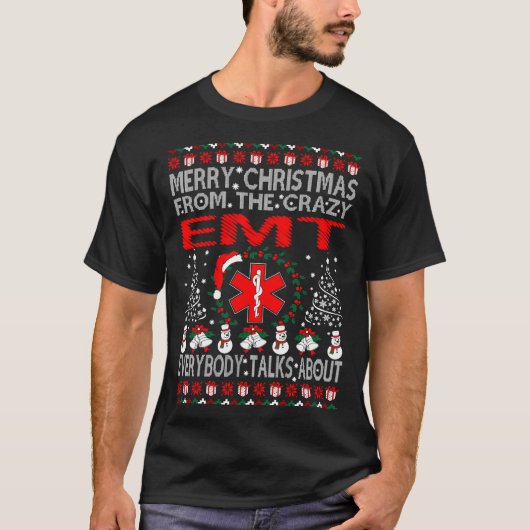 Emtの醜いセーターのTシャツからのメリークリスマス Tシャツ (正面)