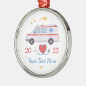 EMTオーナメントパーソナライズされたナースオーナメント メタルオーナメント (左)