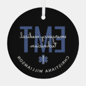 EMTカスタム救急医療士 ガラスオーナメント (裏面)