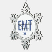 EMTカスタム救急医療士 スノーフレークピューターオーナメント (右)