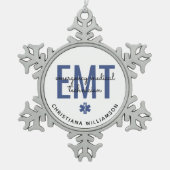 EMTカスタム救急医療士 スノーフレークピューターオーナメント (正面)
