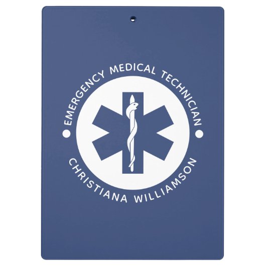 EMTカスタム記号救急医療技術者 クリップボード (裏面)