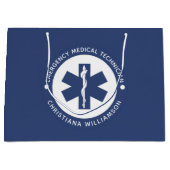 EMTカスタム記号救急医療技術者 ラージペーパーバッグ (正面)