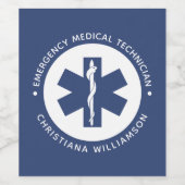 EMTカスタム記号救急医療技術者 ワインラベル (シングルラベル)