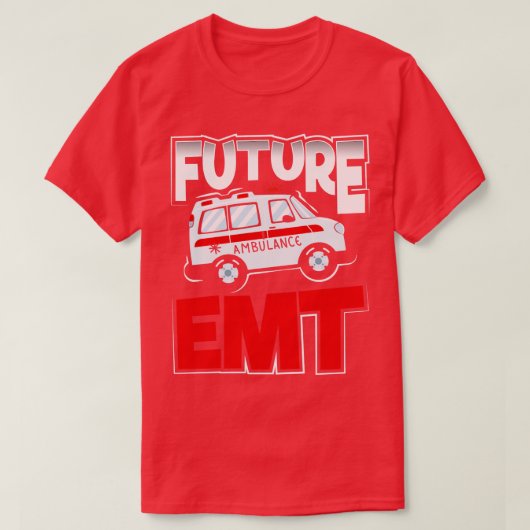 EMTスクール大学院の未来救急医療隊員 Tシャツ (デザイン正面)