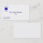 EMTスター・オブ・ライフ・シールドカスタム・ビジネス・カード 名刺 (正面/裏面)