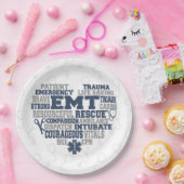 EMTデニムテクスチャ ペーパープレート (パーティー)