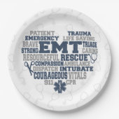 EMTデニムテクスチャ ペーパープレート (正面)