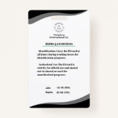 EMTバモダンーコード統合による黒いデザイン バッジ (裏面)