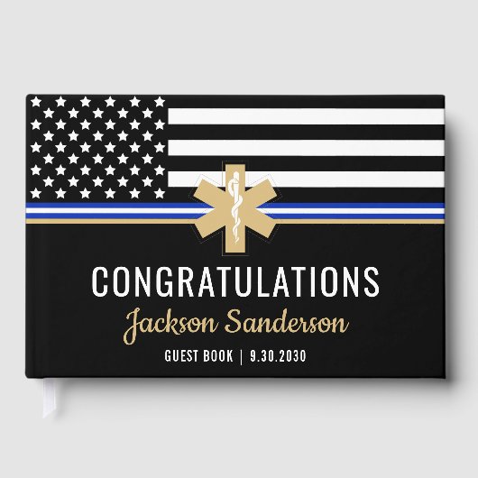 EMTファースト・レスポンダー白線フラグEMS退職者 ゲストブック (正面)