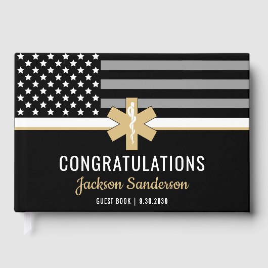 EMTファースト・レスポンダー細白線EMS退職 ゲストブック (正面)