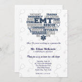 EMTリタイアデニムテクスチャ 招待状 (正面/裏面)