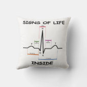 EMT医療ハートビートユーモア内の生活のシンボルや象徴 クッション (裏面)