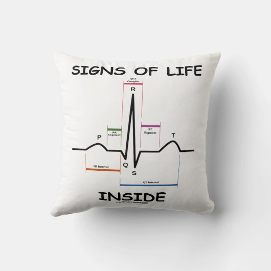 EMT医療ハートビートユーモア内の生活のシンボルや象徴 クッション (裏面)