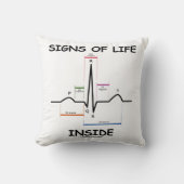 EMT医療ハートビートユーモア内の生活のシンボルや象徴 クッション (正面)