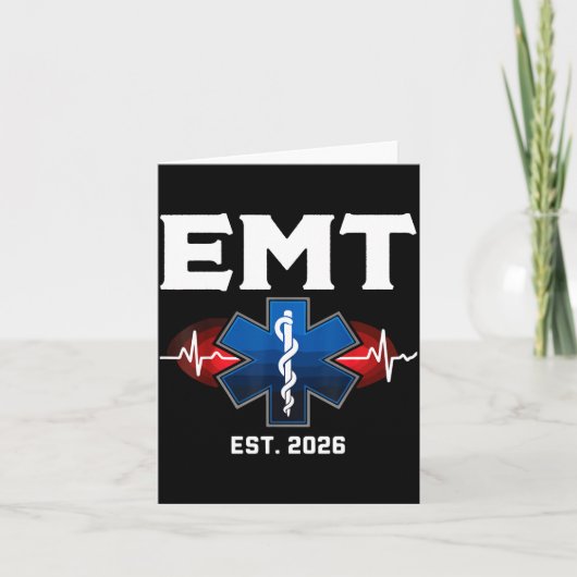 EMT学生卒業 EMT EST デザイン カード (正面)