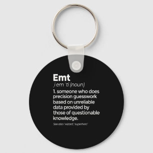 EMT定義おもしろい EMS緊急医療技術 キーホルダー