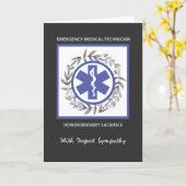 EMT救急医療技術者悔やみや弔慰リース カード (黄色い花)